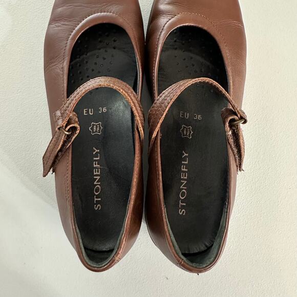 Stonefly Womens Brown Absolute Comfort Leather Mary Jane‎ Shoes Size EU 36 US 6 - Picture 5 of 7